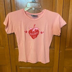omighty pink baby tee
